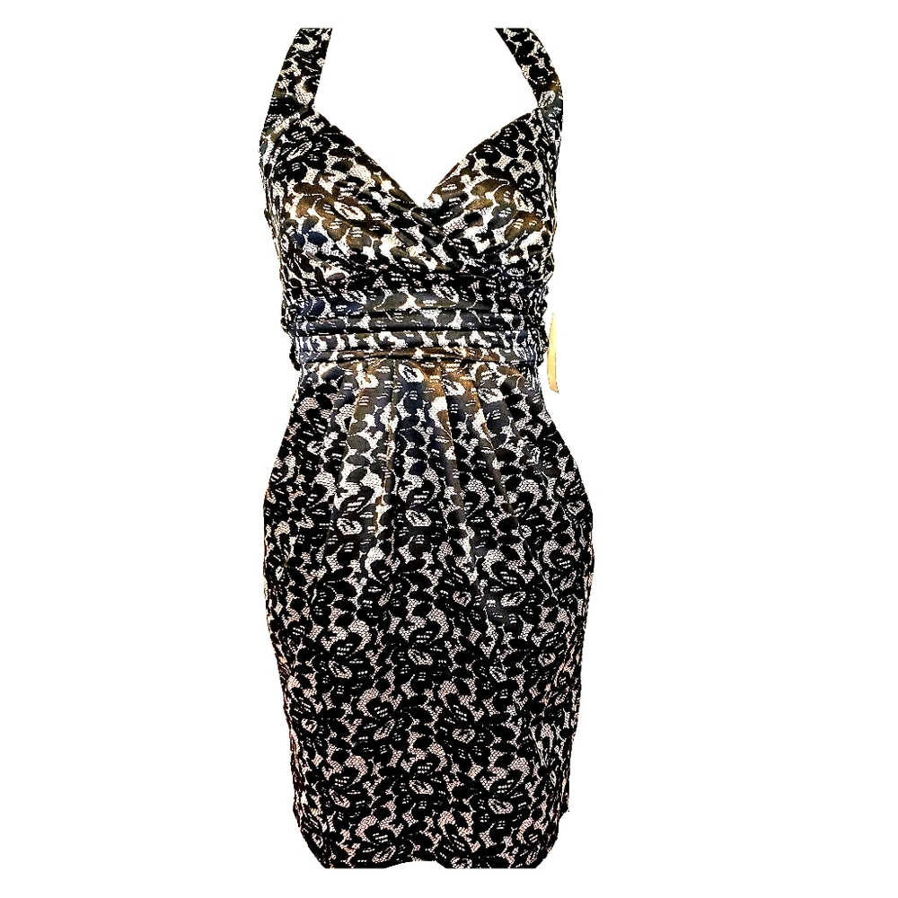 Ruby Rox New w/Tags Black Lacy Halter Dress
